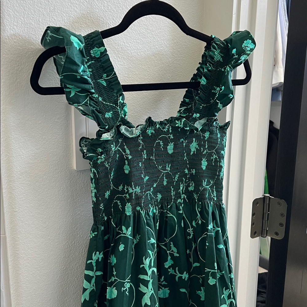 Hill House Teal Smocked Dress